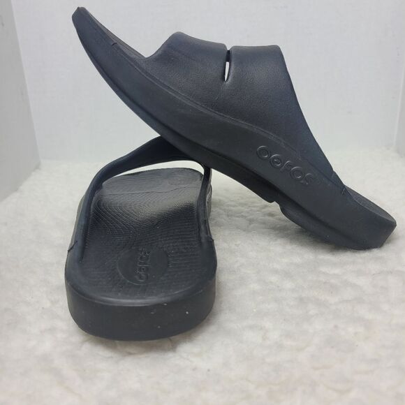 Oofos OOahh Sport Flex Mens Slide Size 9 Recovery Sandals Black main image 8